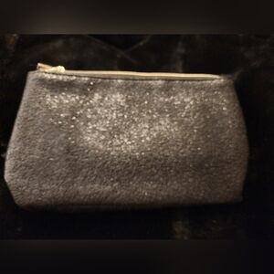 Large Ish Black Glittery Makeup Bag, NWT
